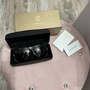 Versace VE2252 Black Aviator 65mmSunglasses